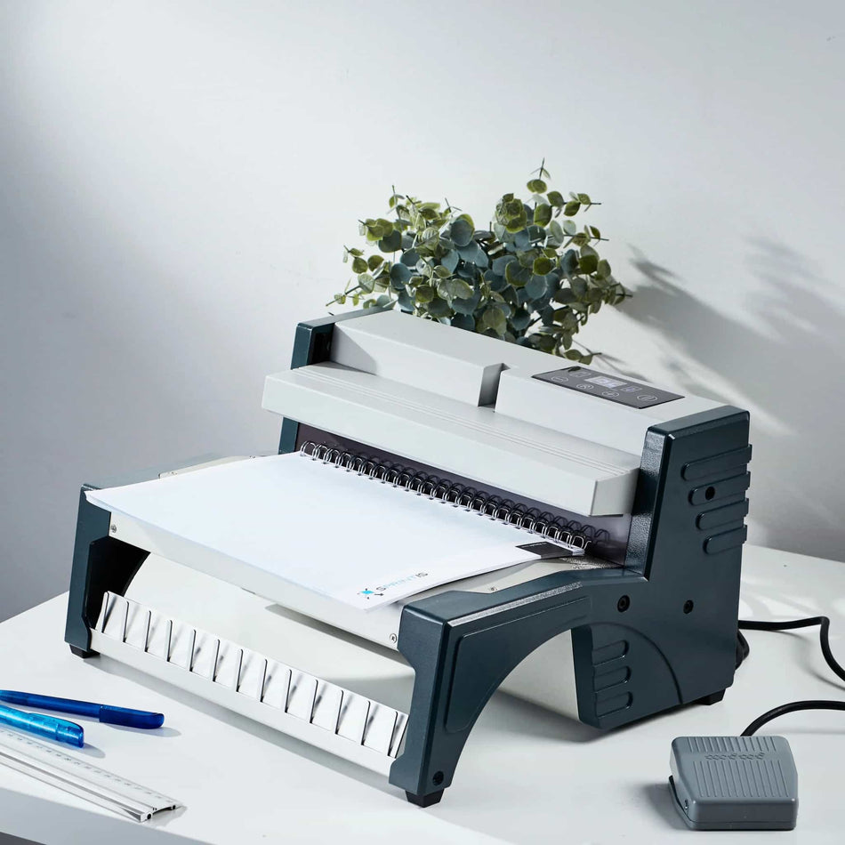 Relieur Électrique MC320P avec Pédale – équipement bureautique pro – Arboreal France