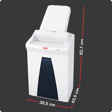 Dimensions du SECURIO AF350 : 39,5 × 43,5 × 83,7 cm