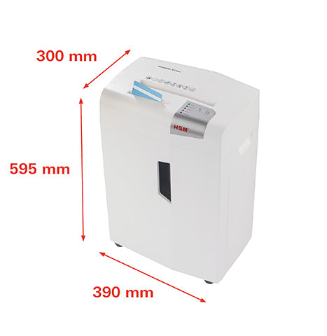 Dimensions du shredstar X12pro : 390 × 300 × 595 mm