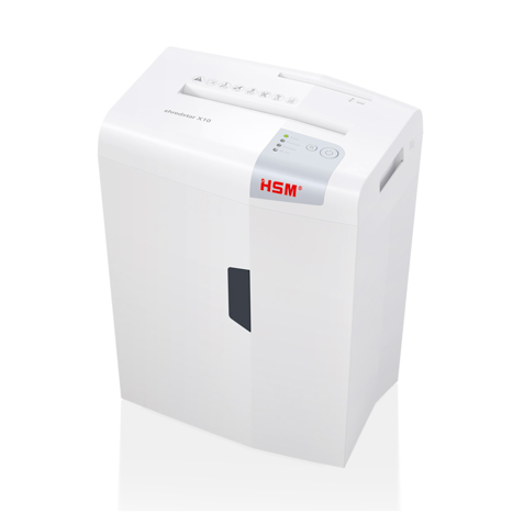 Destructeur de documents HSM shredstar X10, broyeur de papier avec bloc CD