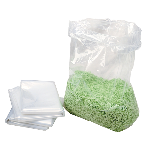 Sacs plastique HSM pour destructeur de documents, broyeur de papier, B22, B24, AF150, AF300 · 100 sacs