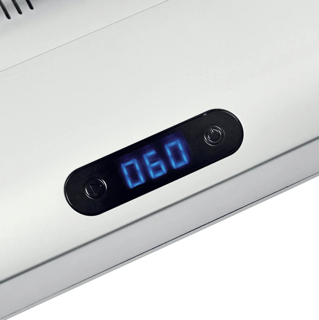 Écran LED de la GBC TB500, qui affiche la durée du cycle de reliure