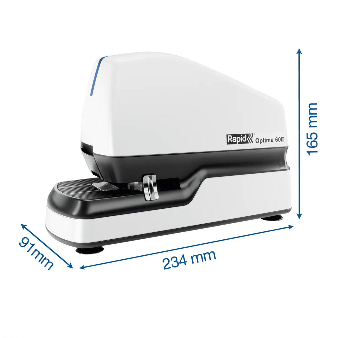 Dimensions de la Rapid Optima 60E : 91 × 165 × 234 mm