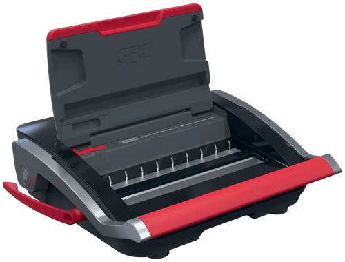 Perforelieuse manuelle GBC WireBind WB15, couvercle support papier relevé