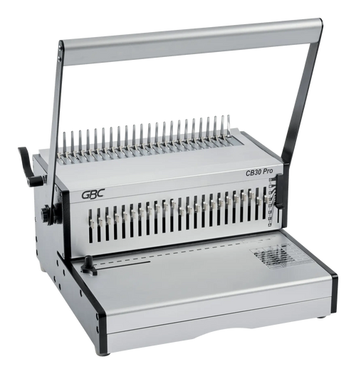 Perforelieuse manuelle GBC CB30 Pro, poignée de perforation relevée