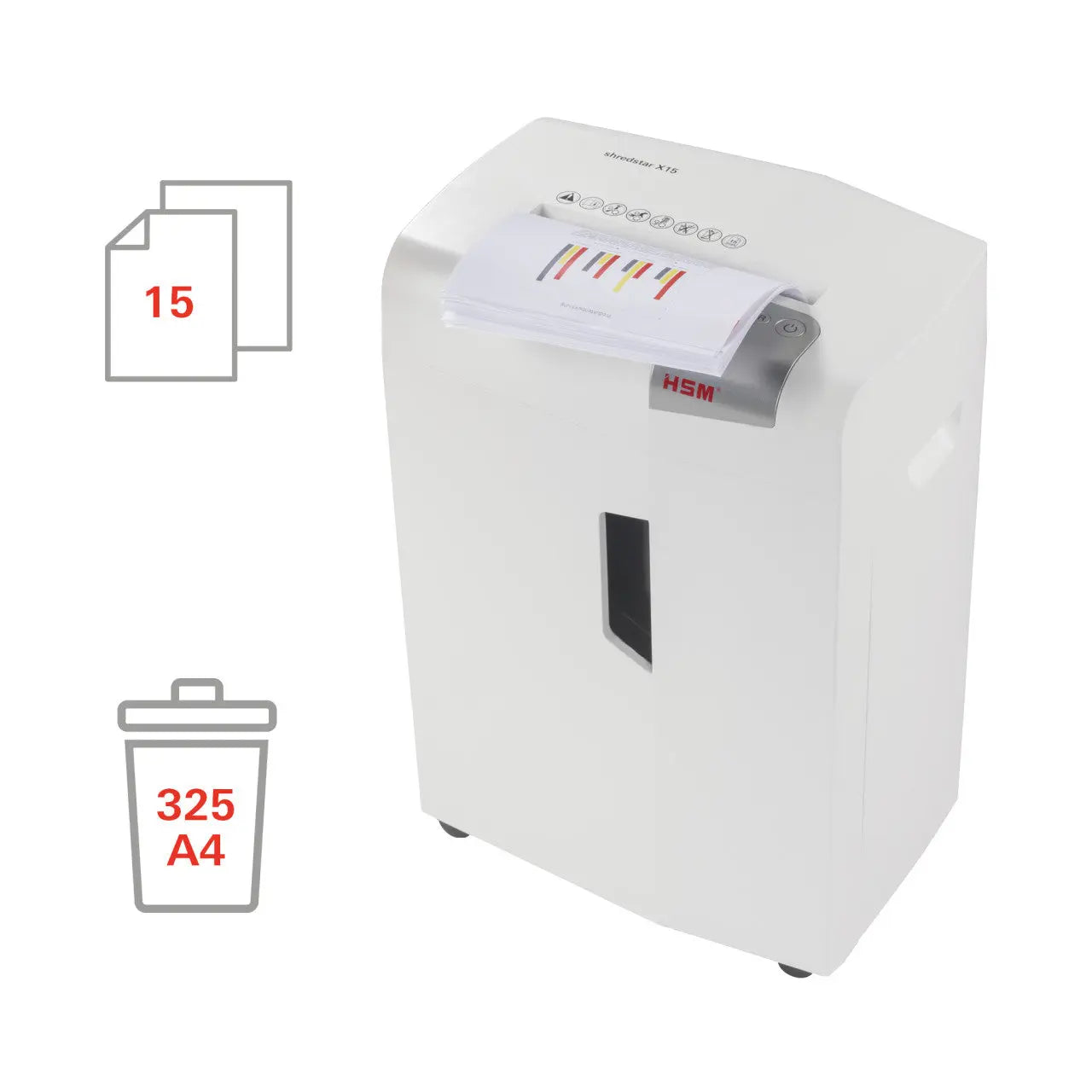 Destructeur de documents HSM shredstar X15 - Sécurité P-4 et Bloc de Coupe CD HSM