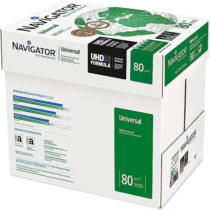 Navigator Universal : Papier reprographique A4 et A3 80g - Box Ramette 5 x 500 feuilles ‎Navigator - Arboreal France