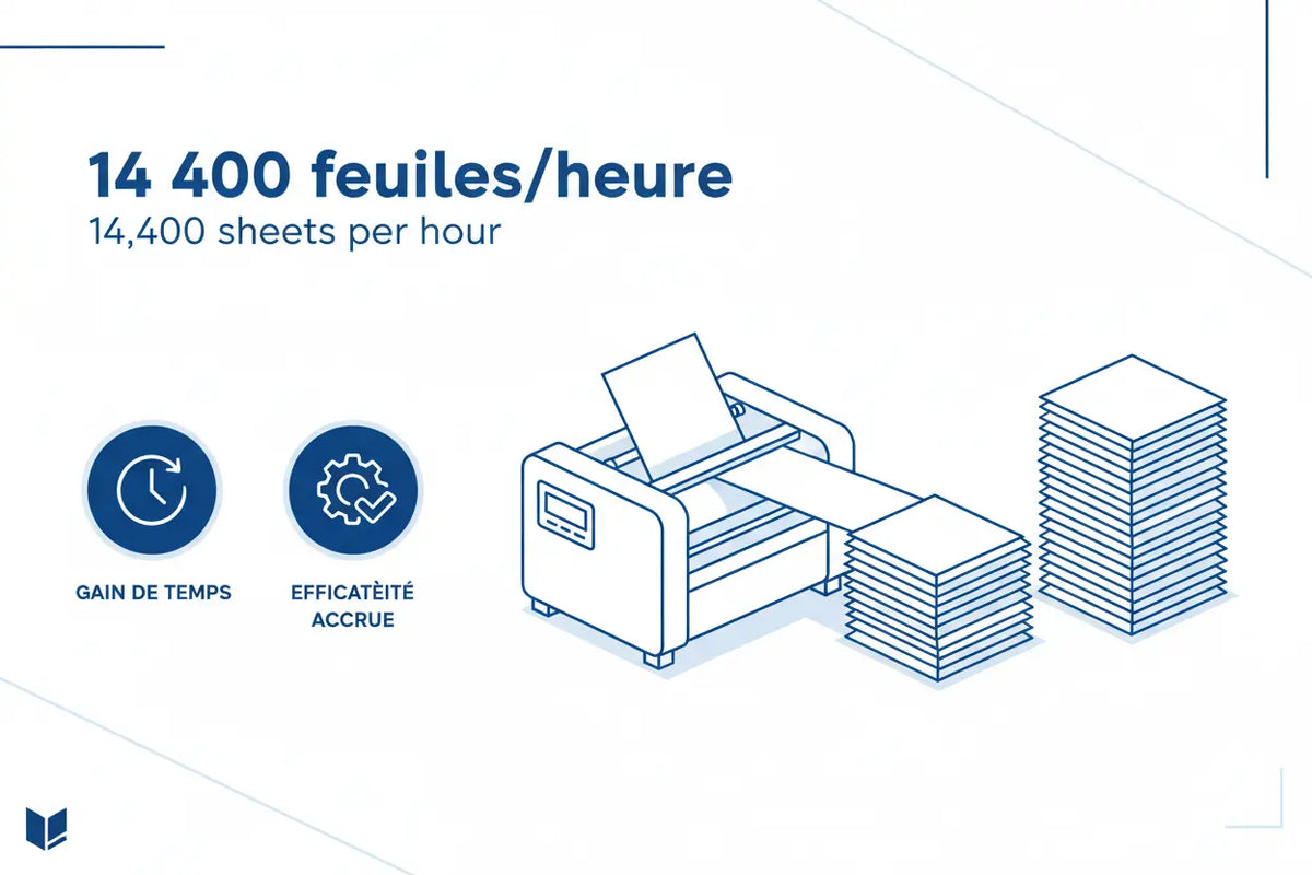 Productivité plieuse IDEAL 8345 - 14 400 feuilles par heure