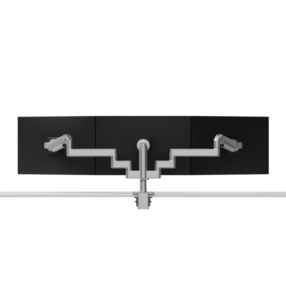 Bras support écran Humanscale M/Flex à trois écrans, bras M8 Pro