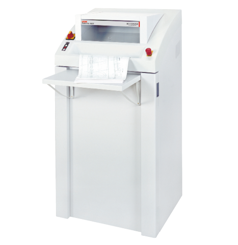 HSM Powerline 450.2 en P-5, tablette d'introduction avec un document