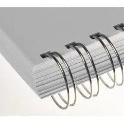 Anneaux Métalliques 34 Boucles 3:1 - Reliure Wire A4, environ 25 à 125 Feuilles, argent, N°4 - 6.4mm - 1/4" - 25 Feuilles, Boîte de 250