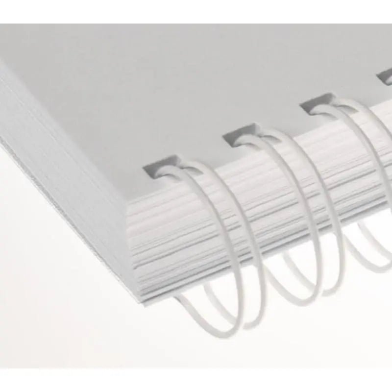 Anneaux Métalliques 34 Boucles 3:1 - Reliure Wire A4, environ 25 à 125 Feuilles, blanc, N°4 - 6.4mm - 1/4" - 25 Feuilles, Boîte de 250