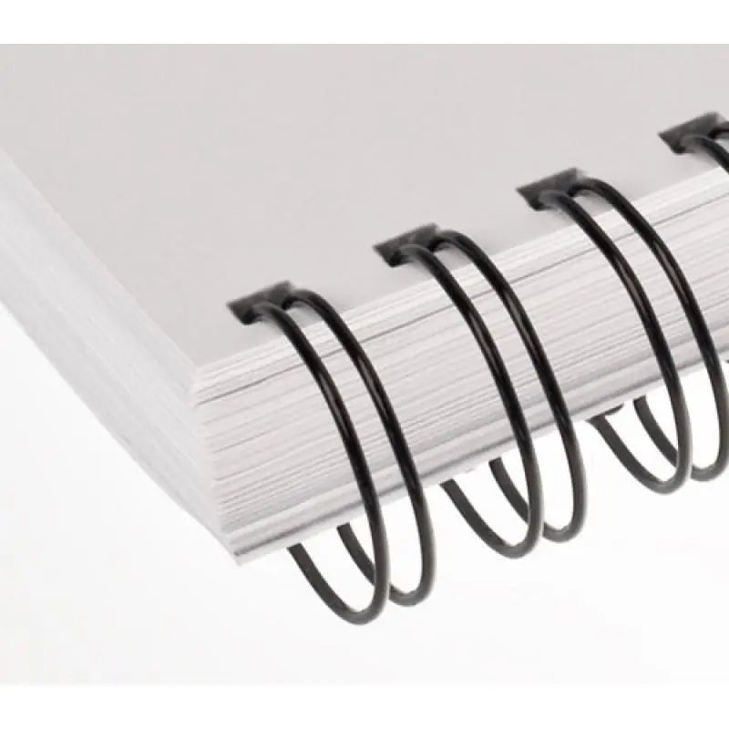 Anneaux Métalliques 34 Boucles 3:1 - Reliure Wire A4, environ 25 à 125 Feuilles, noir, N°4 - 6.4mm - 1/4" - 25 Feuilles, Boîte de 250
