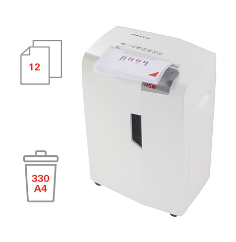 shredstar X12pro : 12 feuilles par passage, corbeille de 330 feuilles A4