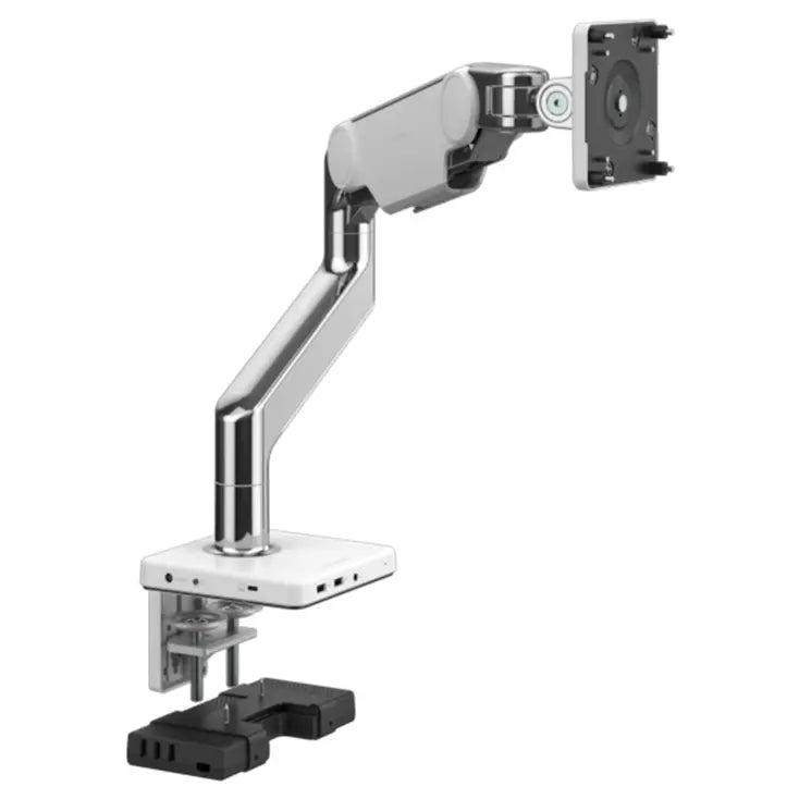 Bras Support Écran M10, aluminium poli blanc, 1 écran, M/Connect 2 (M2)
