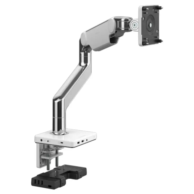 Bras Support Écran M8, aluminium poli blanc, 1 écran, M/Connect 2 (M2)