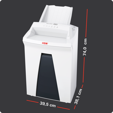 Dimensions du SECURIO AF150 : 39,5 × 38,1 × 74 cm