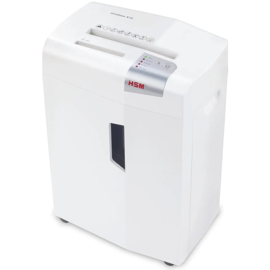 Dechiqueteuse de papiers Destructeur de documents HSM shredstar X15 - Sécurité P - 4 et Bloc de Coupe CD – équipement bureautique pro – Arboreal France