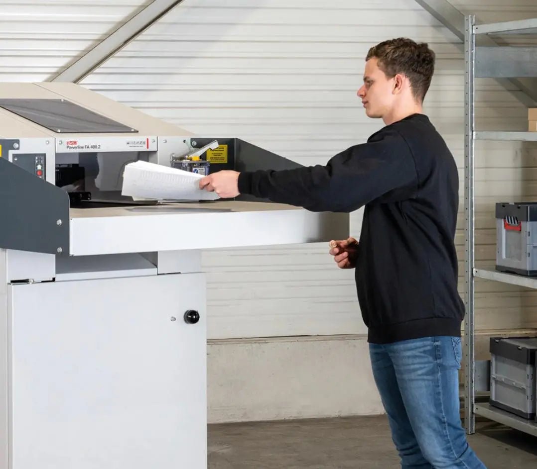 Destructeur de documents de grande capacité HSM Powerline FA 400.2 – équipement bureautique pro – Arboreal France