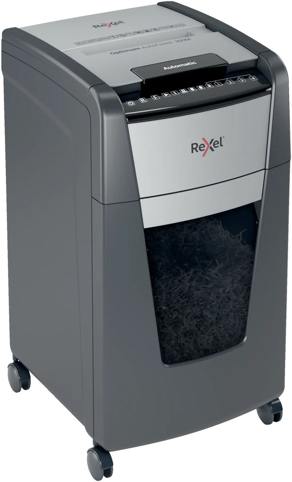 Destructeur de documents Rexel Optimum Auto+ 300X / 300M, broyeur de papier