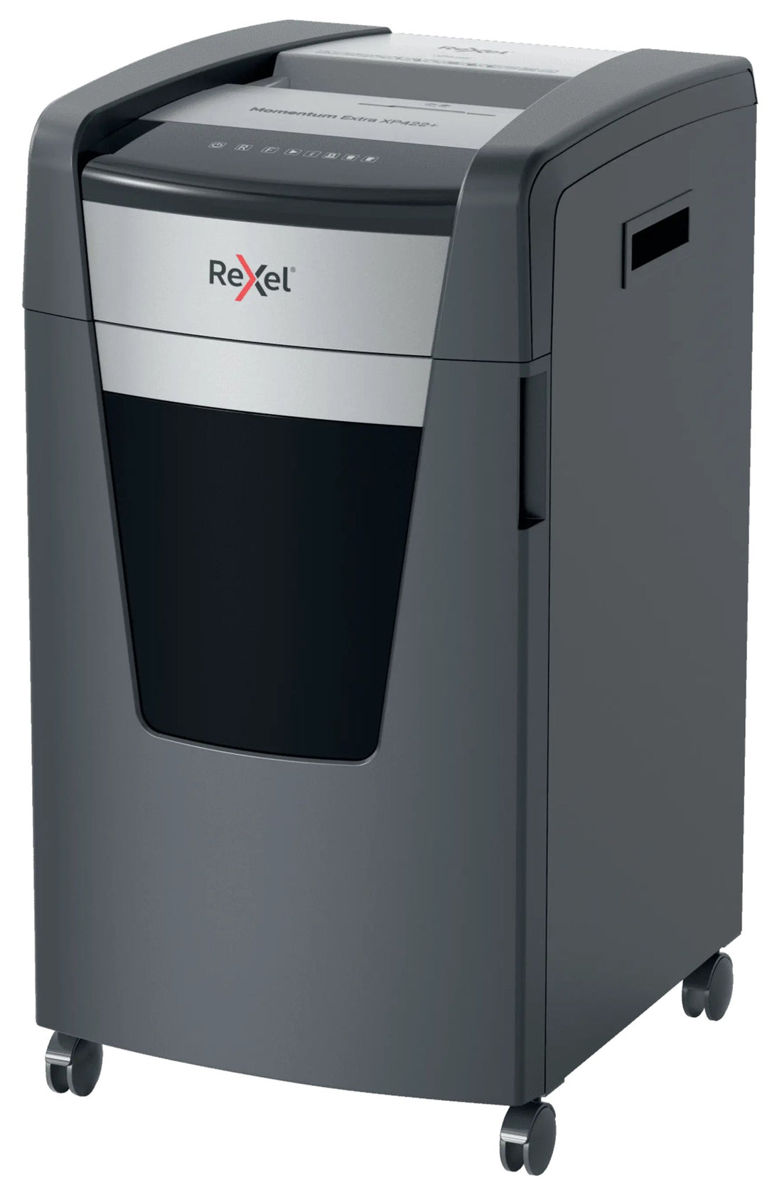 Destructeur de documents Rexel Momentum Extra XP422+, broyeur de papier : vue de trois quarts