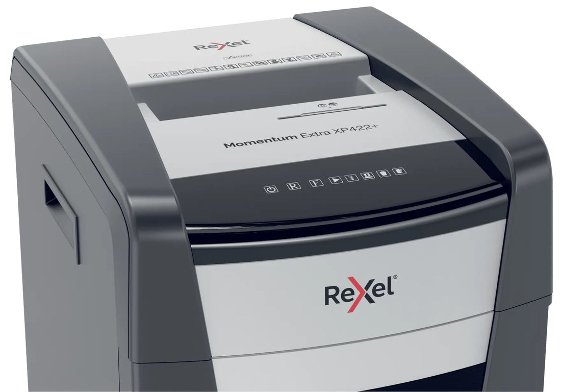Destructeur de documents Rexel Momentum Extra XP422+, broyeur de papier : panneau de commande