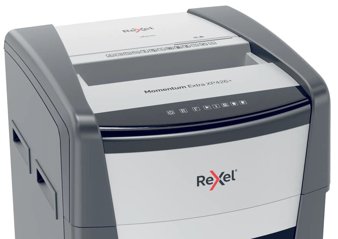 Destructeur de documents Rexel Momentum Extra XP426+, broyeur de papier : panneau de commande