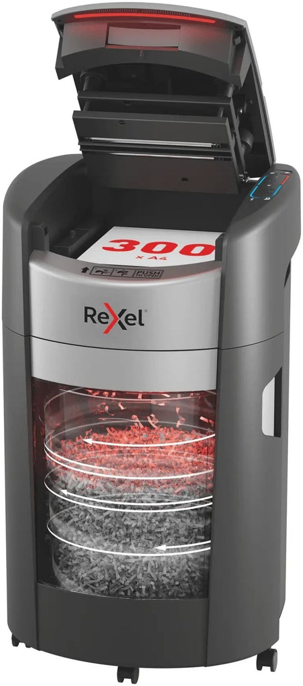 Destructeur de documents Rexel ShredMax AutoFeed+ 300X / 300M, broyeur de papier