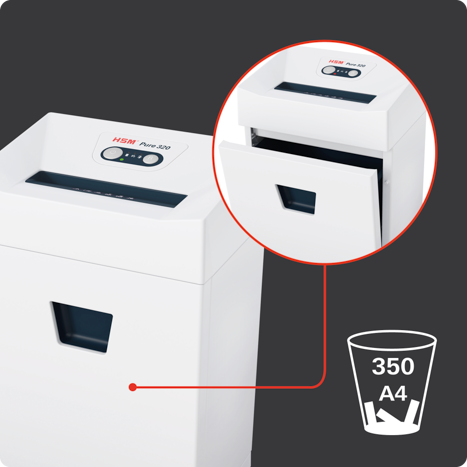 Pure 320 : collecteur amovible, 350 feuilles A4 en P-4