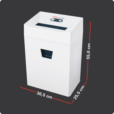 Dimensions du Pure 320 : 36,5 × 25,5 × 55,6 cm
