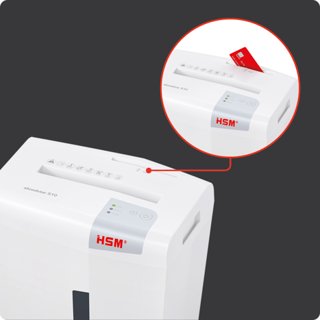 Bloc de coupe séparé du shredstar S10 pour CD, DVD et cartes