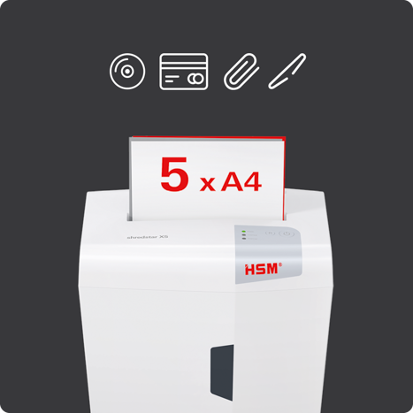 shredstar X5 : 5 feuilles par passage