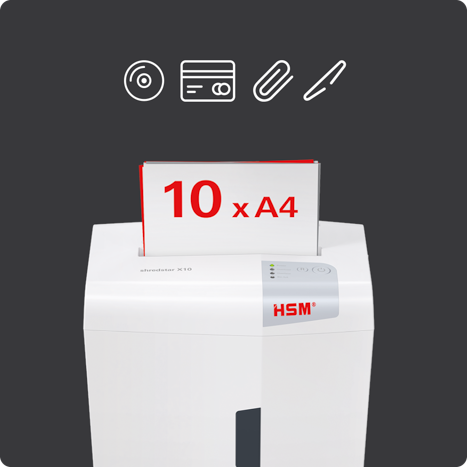 shredstar X10 : 10 feuilles par passage