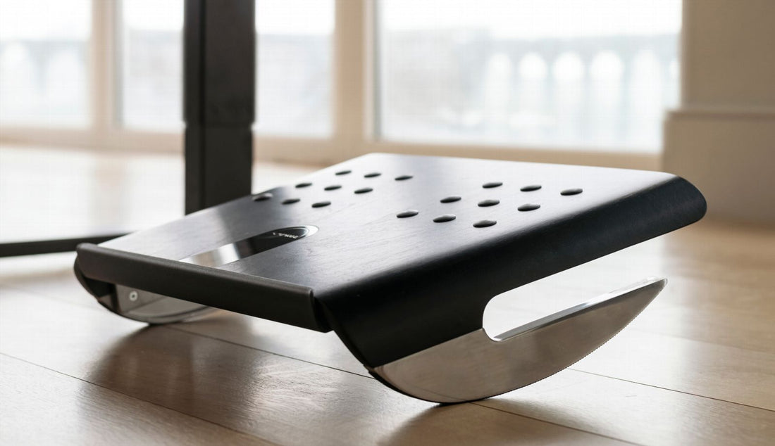 Repose-pieds Humanscale FR500 en situation de travail
