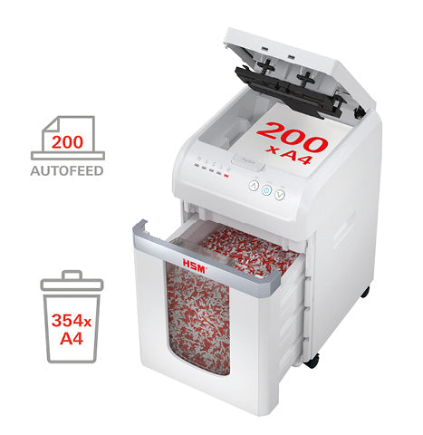 Destructeur de documents (broyeur de papier) HSM shredstar Autofeed X200 / X300 P-4 – vue 3