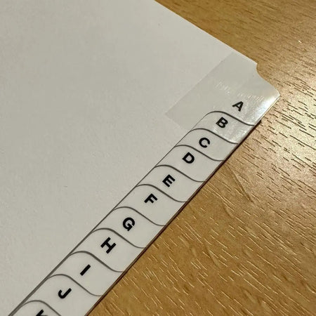 Intercalaires Alphabétiques Touches Plastifiées – équipement bureautique pro – Arboreal France