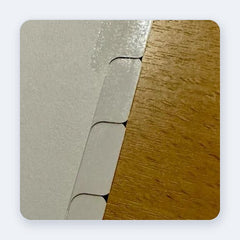 Jeu d’intercalaires vierges à 12 touches, format A4, touches sans inscription en escalier, vue de trois quarts