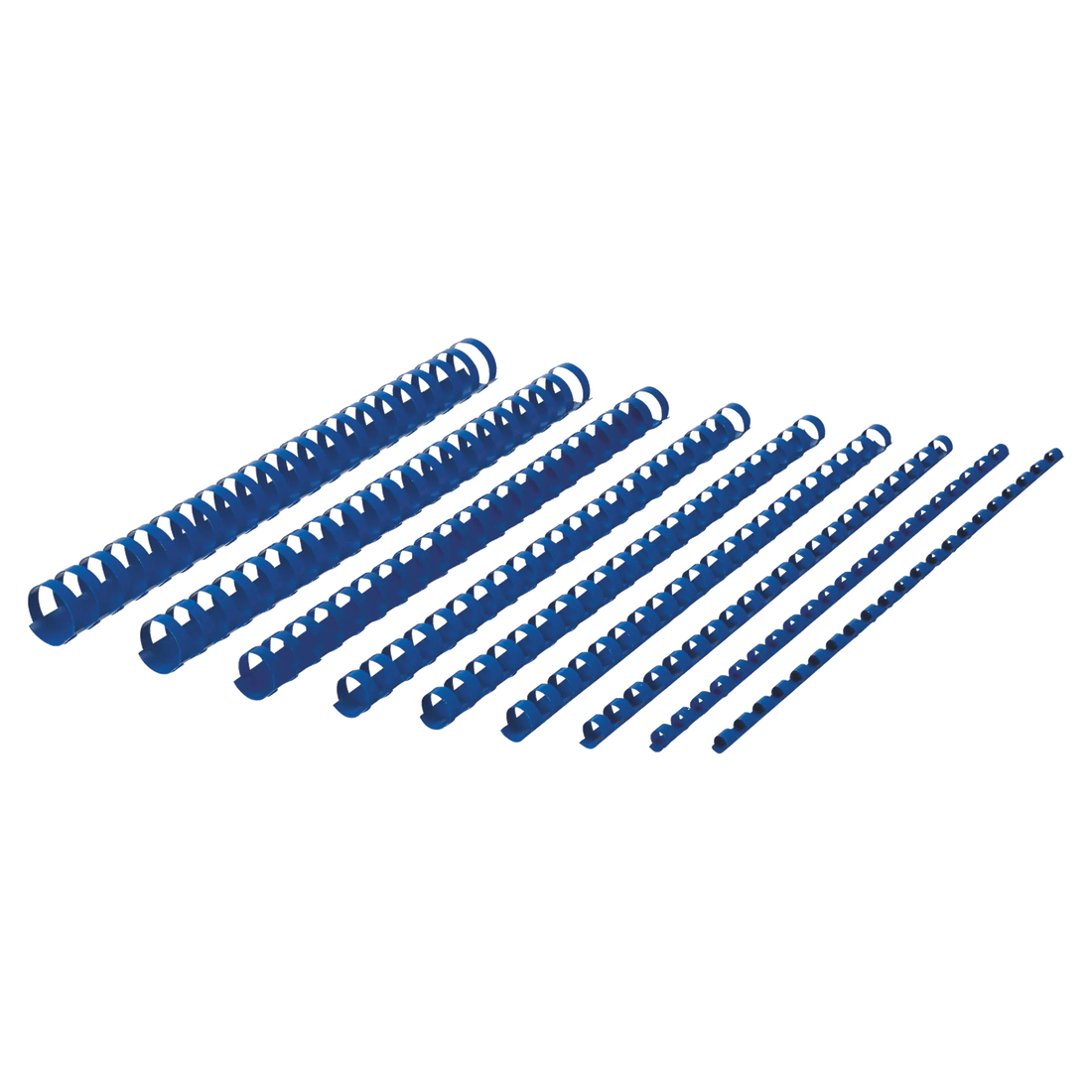 Peignes Plastique Reliure COMBIND GBC - 6mm à 51mm - 4 Couleurs, 8 mm (boîte de 100), bleu