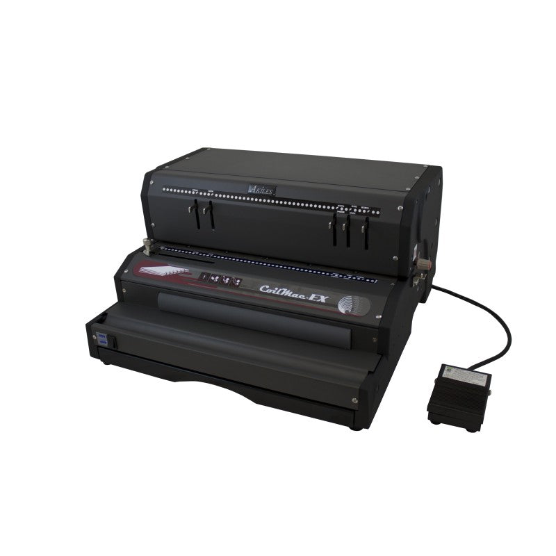 Perforelieur CoilMac EX d'Akiles avec sa pédale de commande