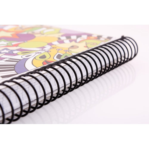 Document A4 relié par une spirale plastique noire