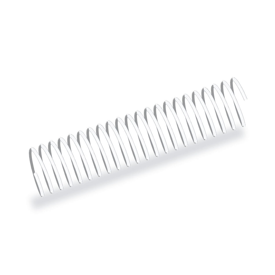 Illustration d'une spirale de reliure plastique blanche