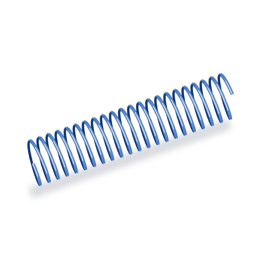 Spirales de reliure plastique A4, pas 4:1, bleu, 6 mm