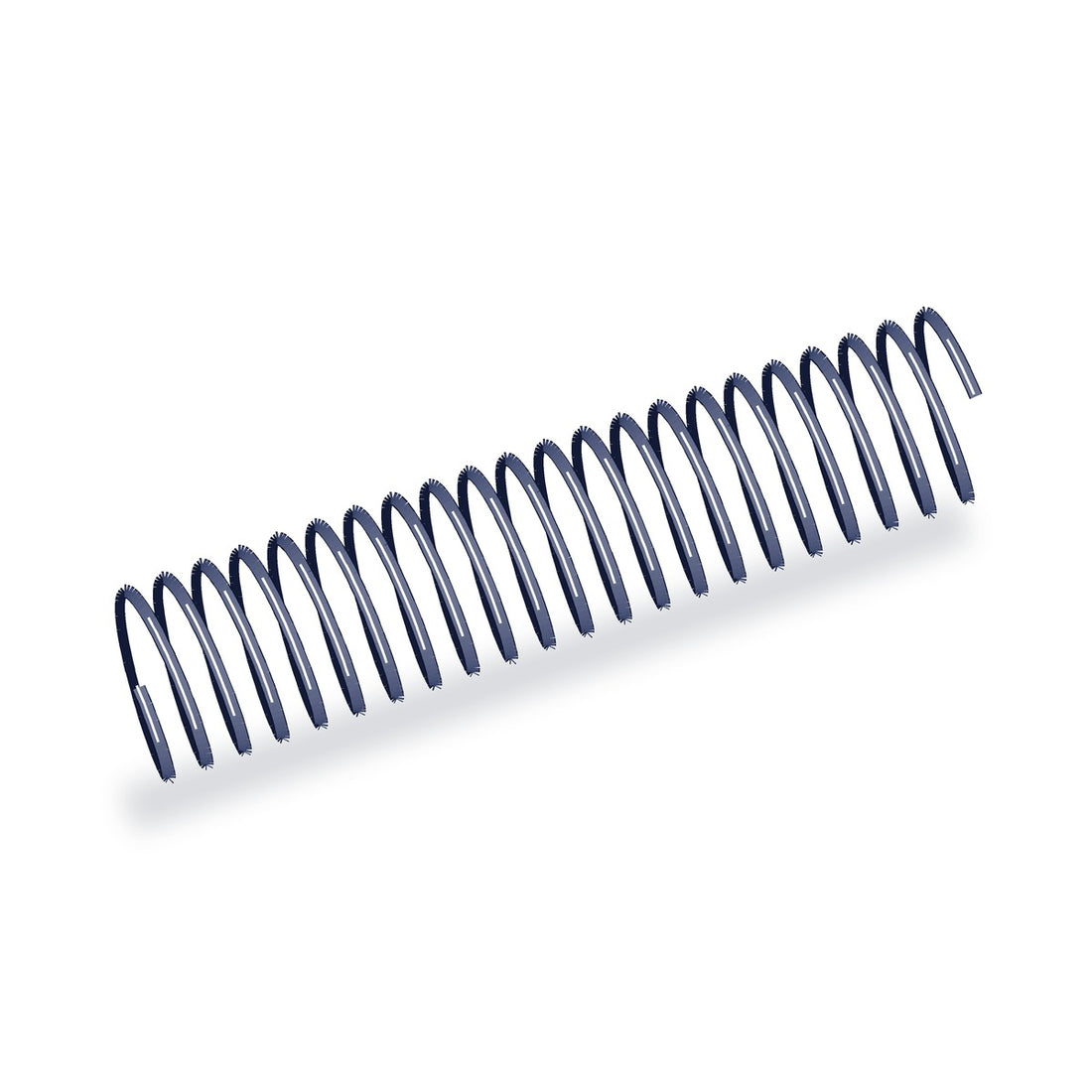 Spirales de reliure plastique A4, pas 4:1, bleu marine, 6 mm