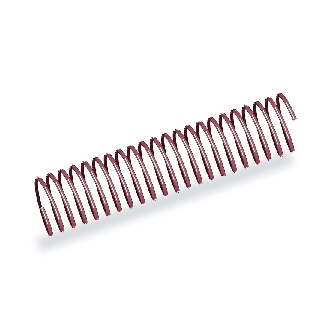 Spirales de reliure plastique A4, pas 4:1, bordeaux, 6 mm