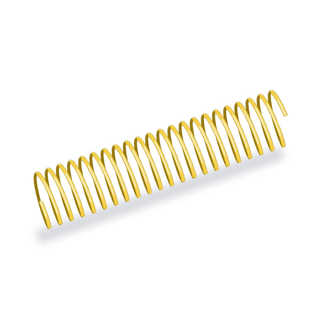 Spirales de reliure plastique A4, pas 4:1, jaune, 6 mm