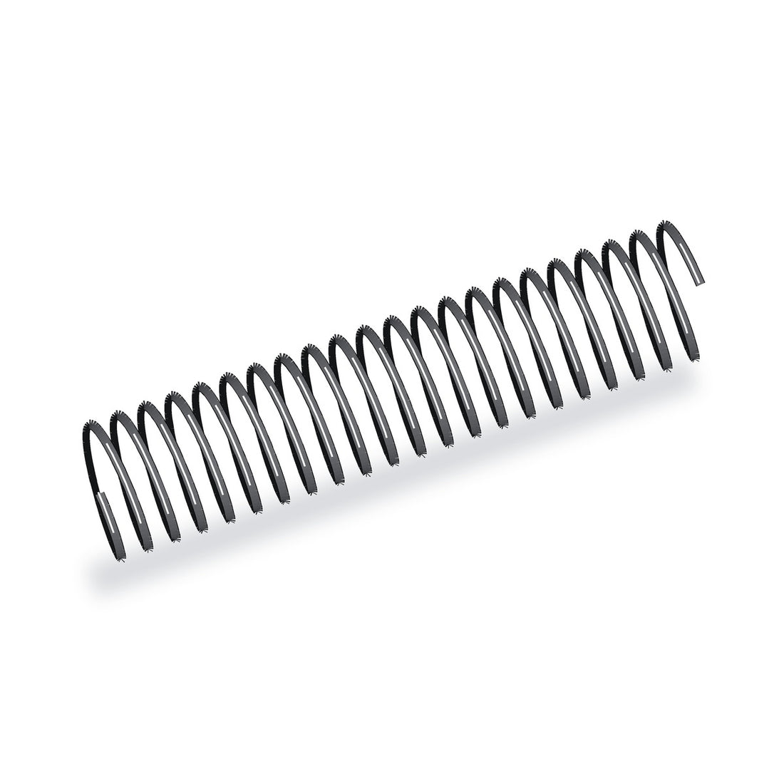 Spirales de reliure plastique A4, pas 4:1, noir, 6 mm