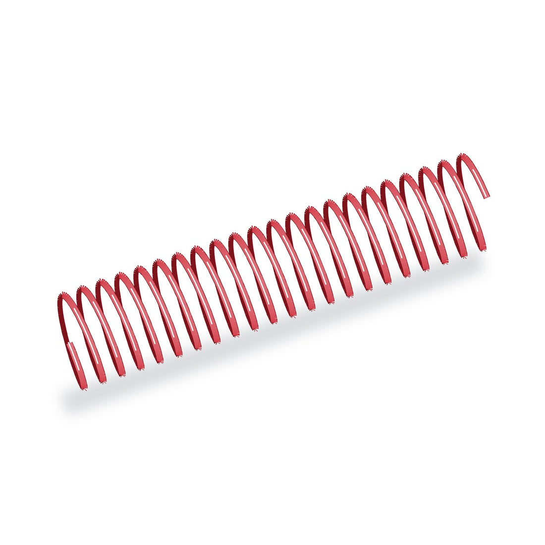 Spirales de reliure plastique A4, pas 4:1, rouge, 6 mm