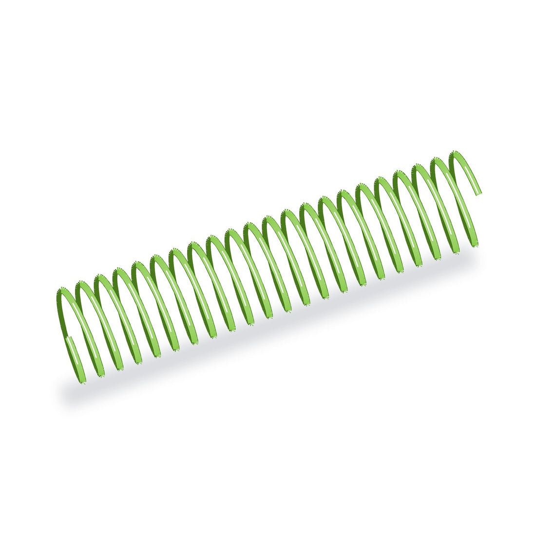 Spirales de reliure plastique A3, pas 4:1, vert pomme, 6 mm