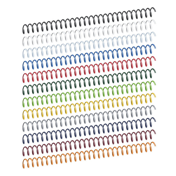 Spirales de reliure plastique A4, pas de 6 mm
