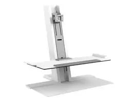 Support assis-debout Humanscale Quick Stand, blanc, 1 écran, Socle autonome